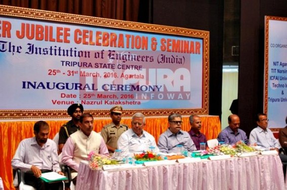 Governor Tathagata Roy inaugurate 5 day long silver Jubilee program of the institution of Engineers at Nazrul kalakshetra 
